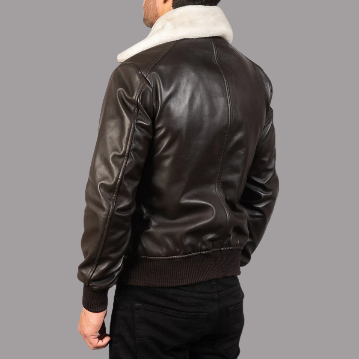 Airin G-1 Brown Leather Bomber Jacket