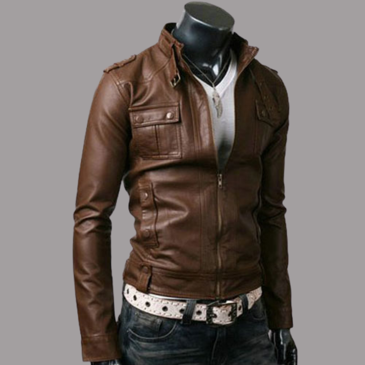 Bomber Biker Motorcycle Slim Fit Leather Jackets