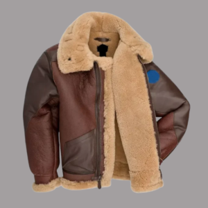 Men’s Maroon RAF Aviator B3 Leather Bombar Jacket