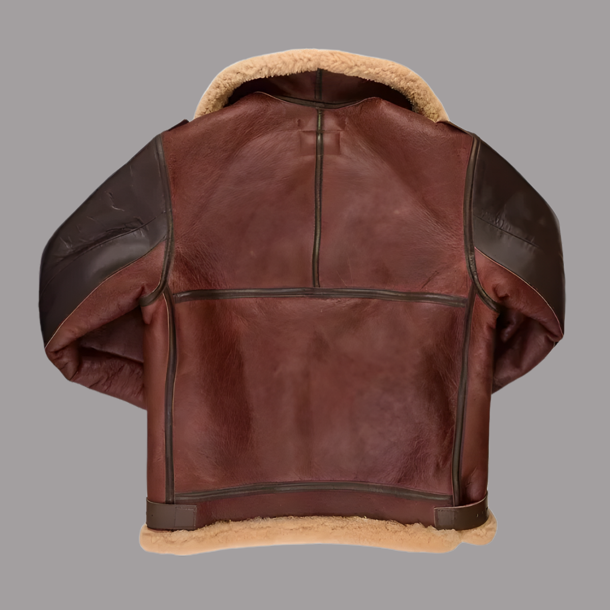 Men’s Maroon RAF Aviator B3 Leather Bombar Jacket