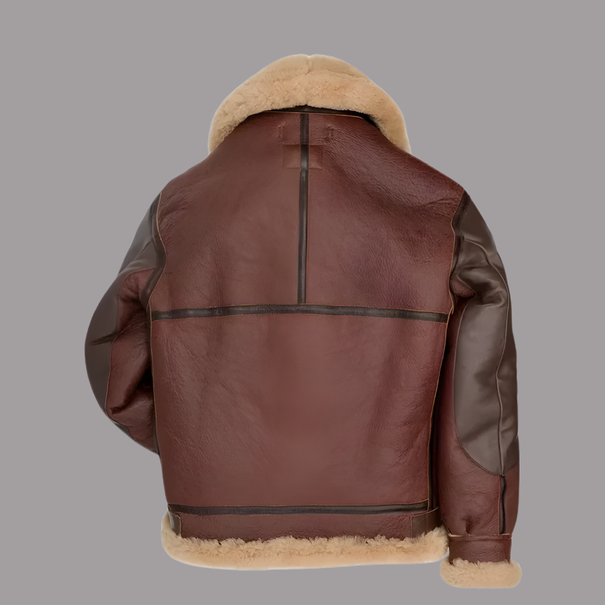 Men’s Maroon RAF Aviator B3 Leather Bombar Jacket